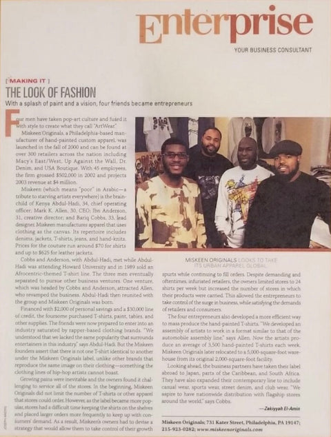 MISKEEN X BLACK ENTERPRISE MAGAZINE 2004