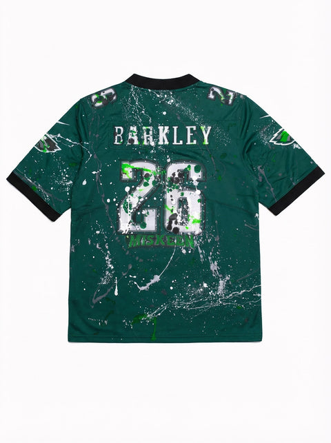 Miskeen Originals × Artful Villains One Of One Eagles Jersey- Midnight Green